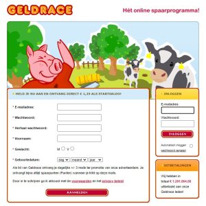 Aanmelden Geldrace